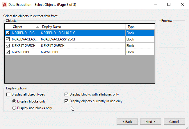 3D Data Extraction Flanged