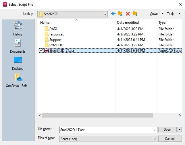 Steel2K Script File