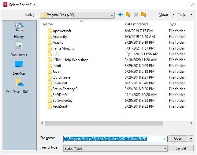 LT-Script File