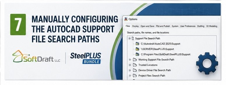 Manually Configuring the AutoCAD Support File Search Paths