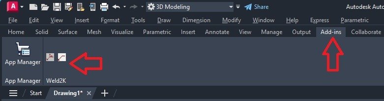 Weld2K Toolbar